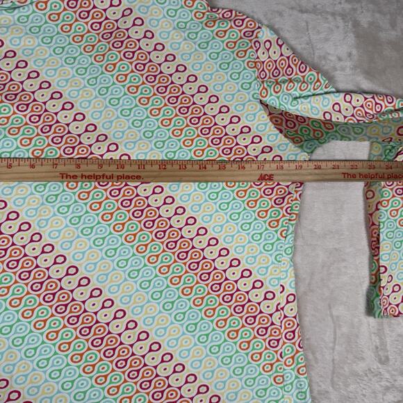 IBKUL Multicolor Long Sleeve Mock 1/4 Zip Golf Shirt Women's Size Medium - Picture 7 of 8